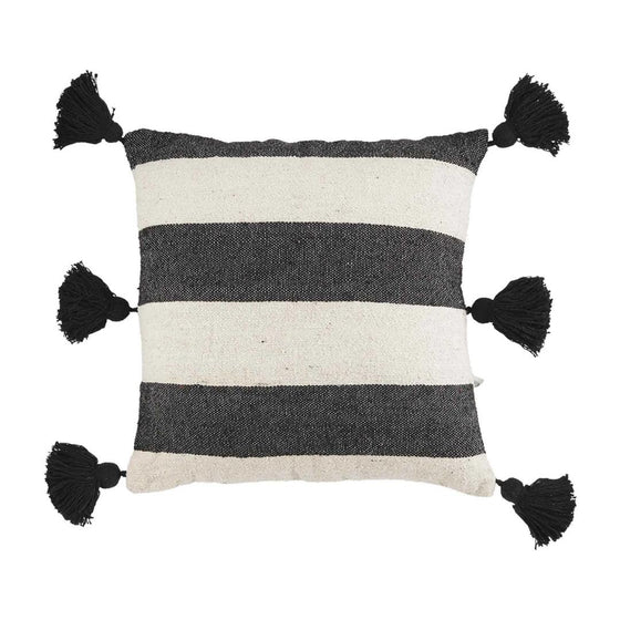 Striped Throw Pillow - Black