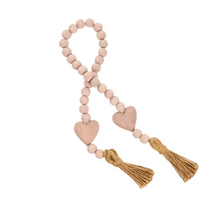  Decorative Heart Blessing Beads Pink
