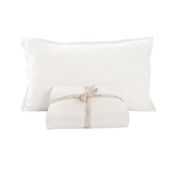 100% Linen Sheet Set - White