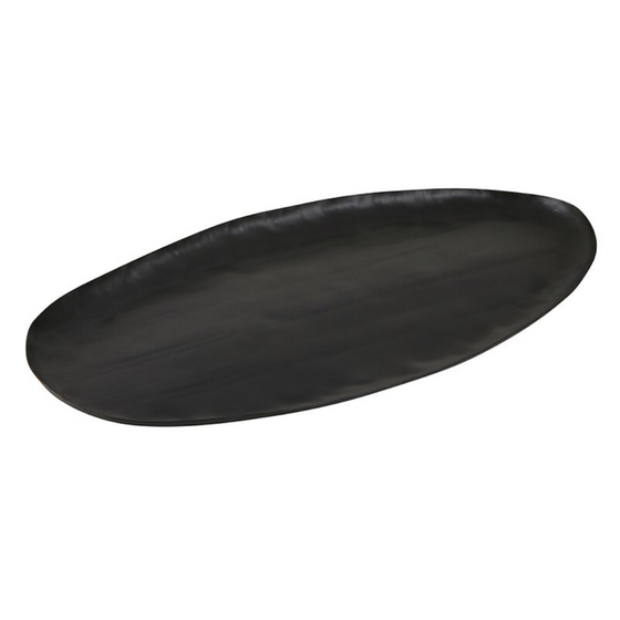 Oval Iron Tray Black