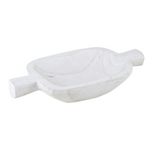  Paulownia Small Double Handle Bowl - White