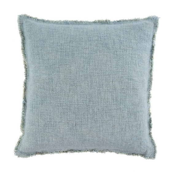 Selena Linen Pillow - Duck Egg